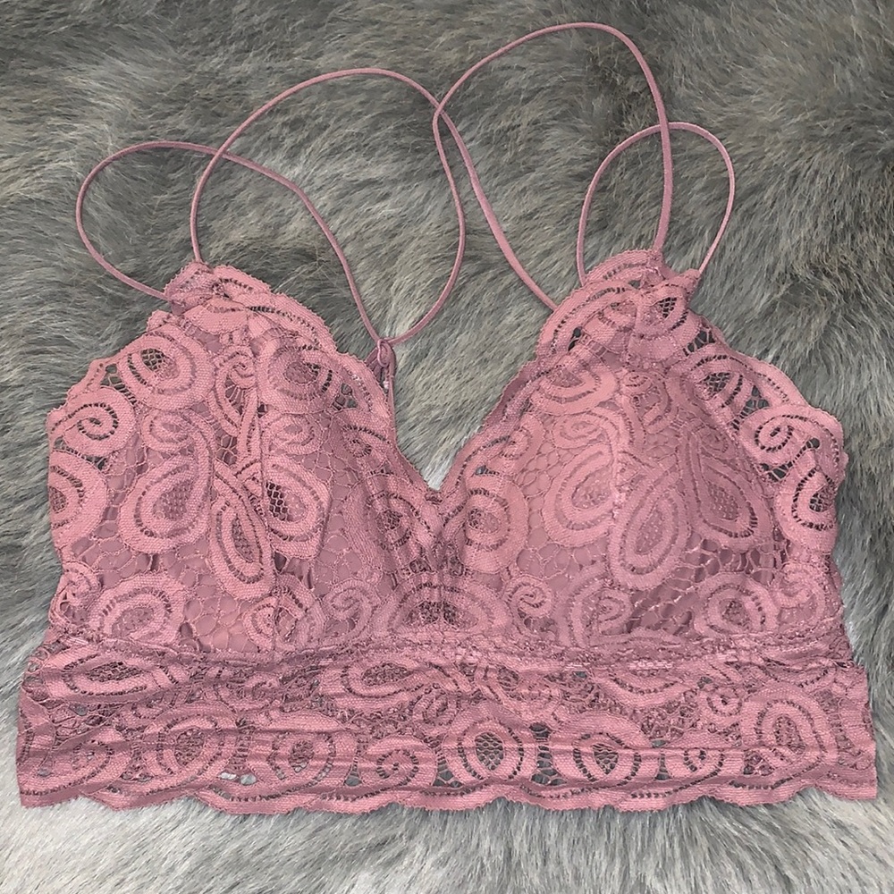 Mauve Victoria’s Secret Pink Lace Bralette